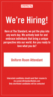 Uniform Room Attendant