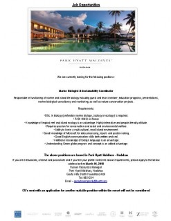 Marine Biologist & Sustainability Coordinator