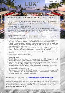 Human Resources Manager