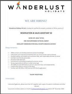 Reservation & Sales Assistant X2