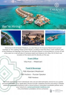 F&B Attendant (Maldivian)