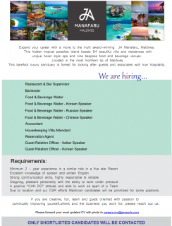 Housekeeping Villa Attendant